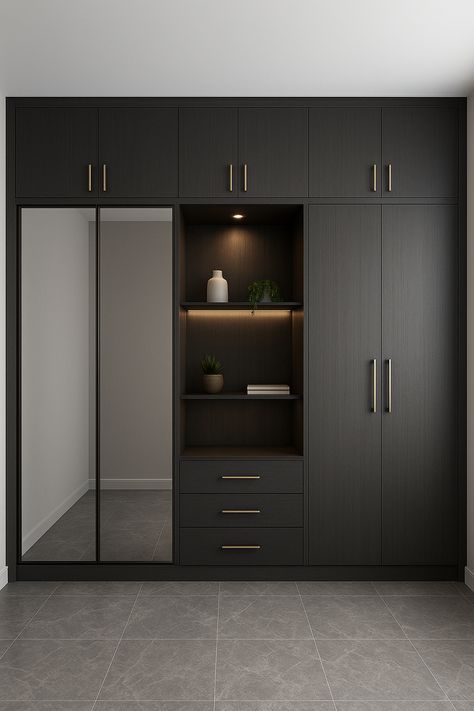 Dark Wood Classic Wardrobe