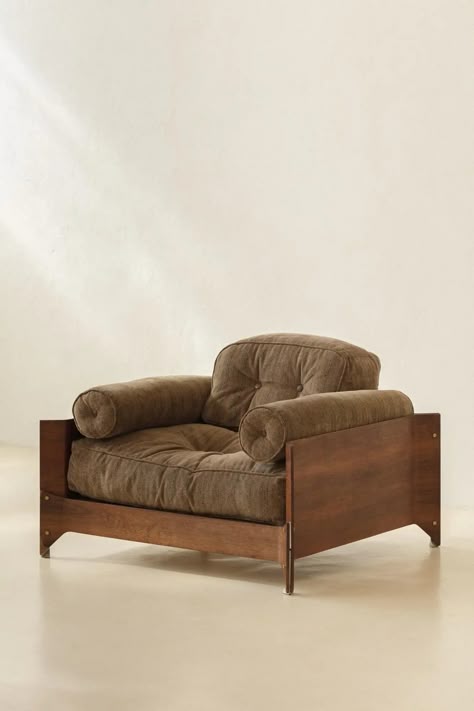 Walnut Platform Executive Lounge Chair