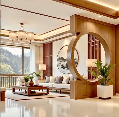 Circular `Moon Gate` Living Room Divider