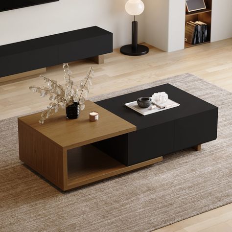 Modern Dual-Tone Nested Coffee Table