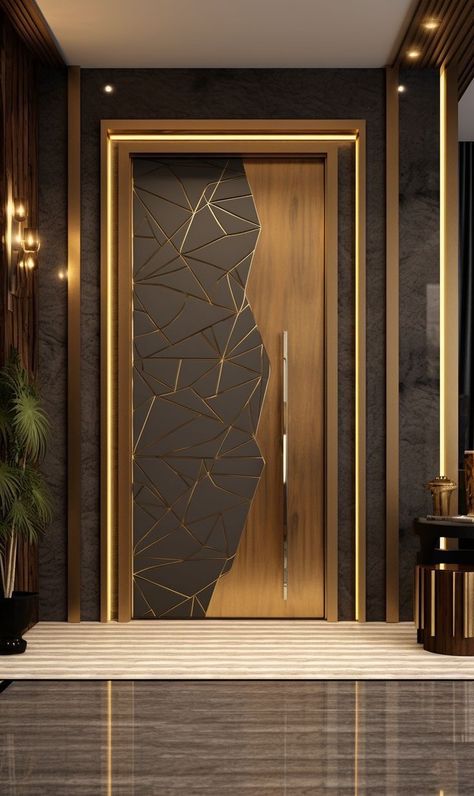 Luxury Textured Geometric Door