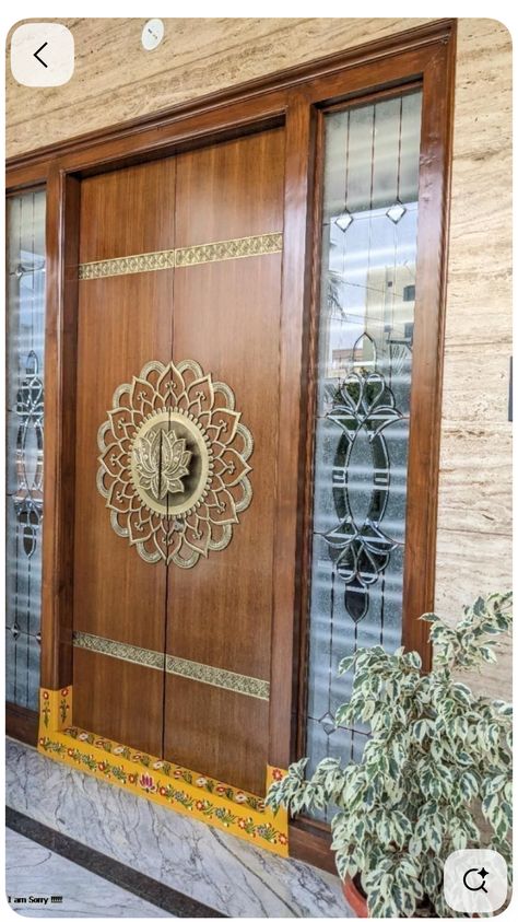 Mandala Carved Teak Door