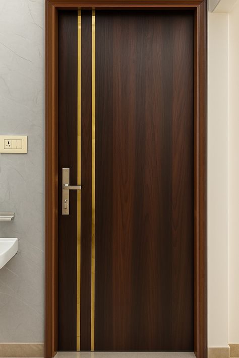 Gold-Inlay Luxury Walnut Door